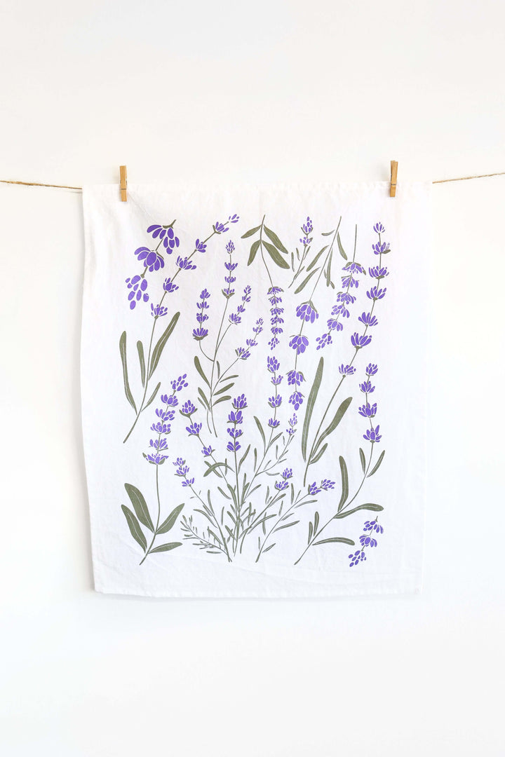 Vintage Lavender Tea Towel