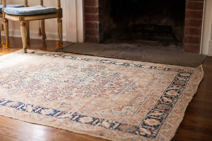 1910s Antique Persian Tabriz Area Rug