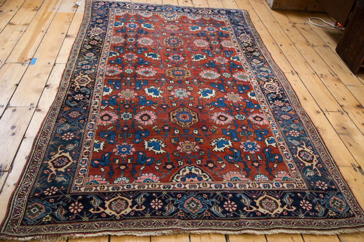 1910s Antique Persian Bijar Area Rug