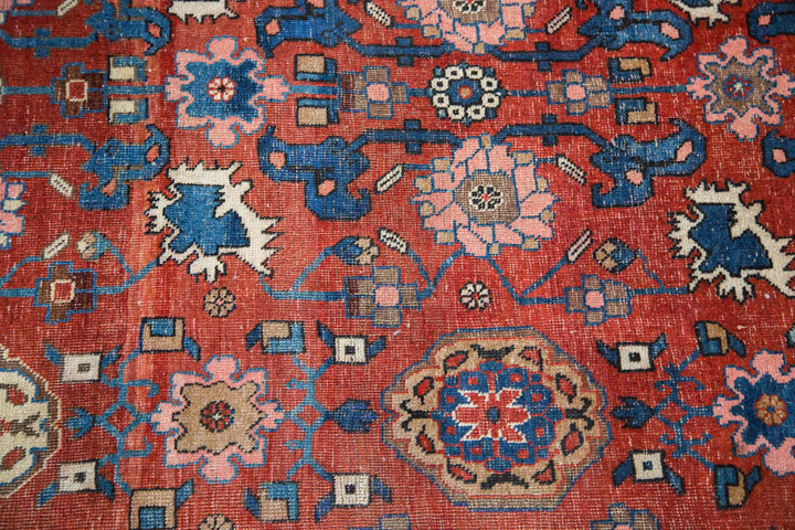 1910s Antique Persian Bijar Area Rug