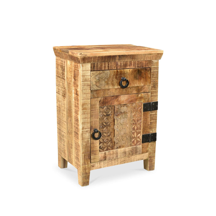 Vintage Reclaimed Wood Handcrafted Bedside Table
