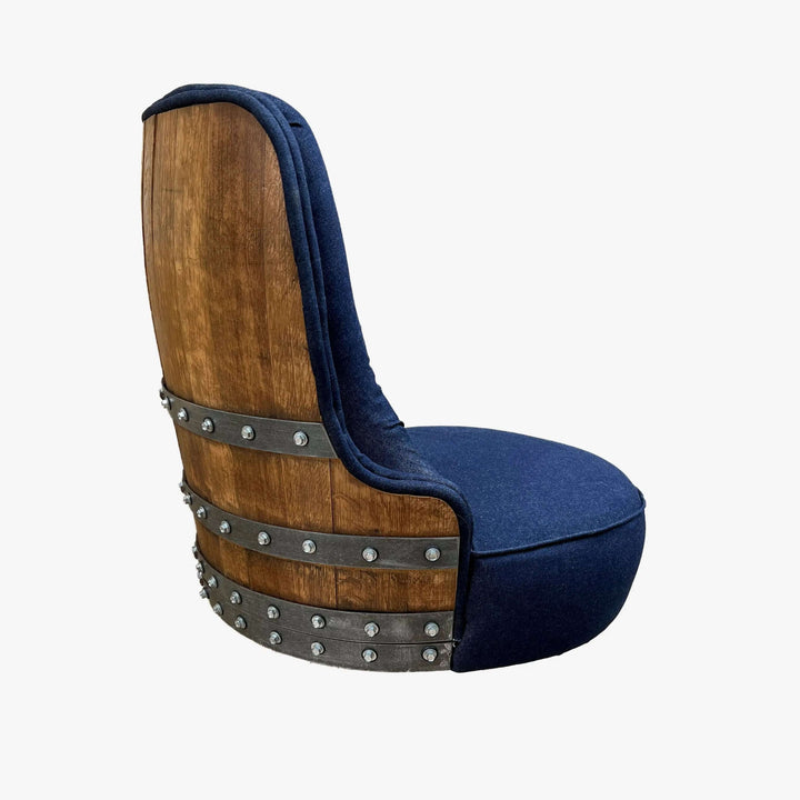 Reclaimed Wine Barrel Bar Set with Adjustable Pub Stools