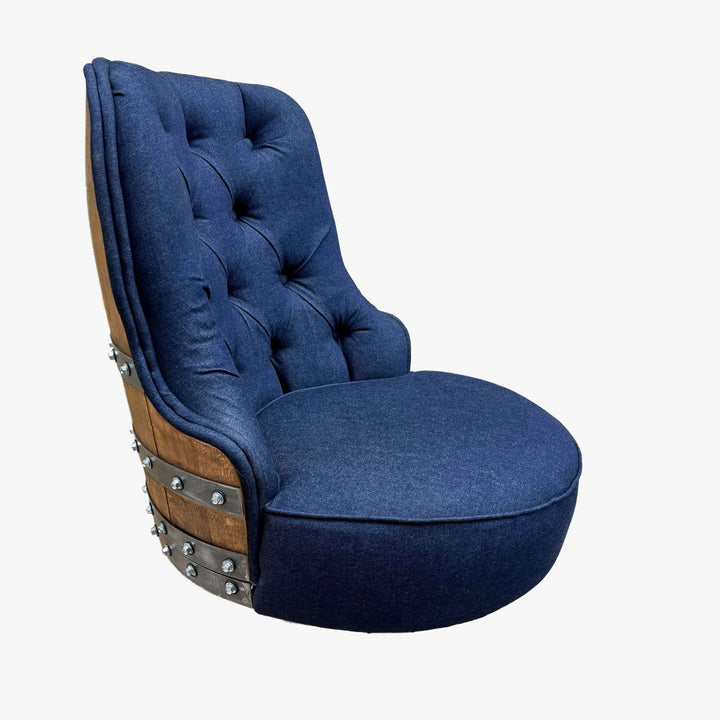 Reclaimed Wine Barrel Bar Set with Adjustable Pub Stools