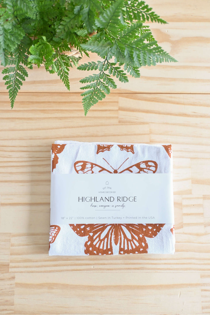 Vintage Butterfly Tea Towel