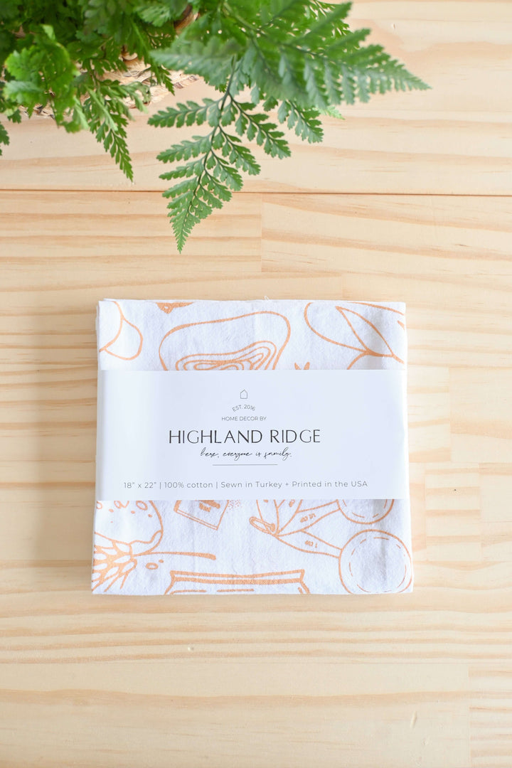 Vintage Bread Baking Tea Towel