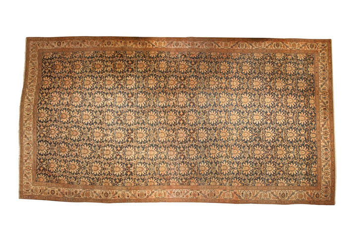 1920s Antique Persian Malayer Carpet with Palmette Lattice