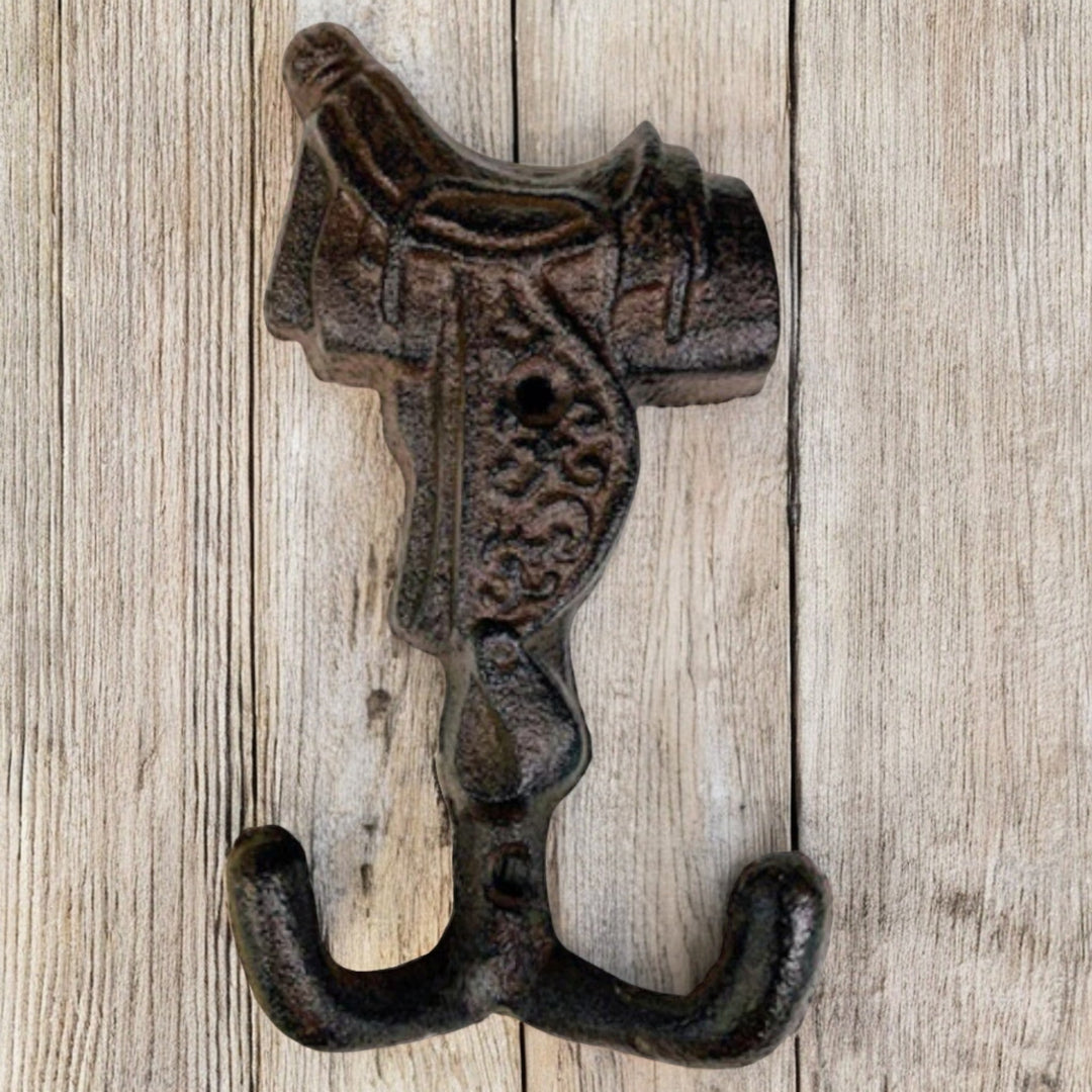 Western Cast Iron Saddle Wall Hook