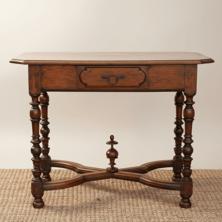 19th Century French Walnut Antique Writing Table