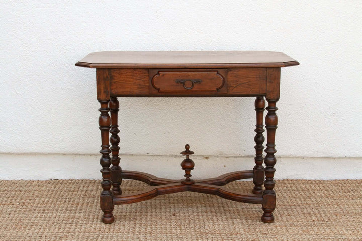 19th Century French Walnut Antique Writing Table