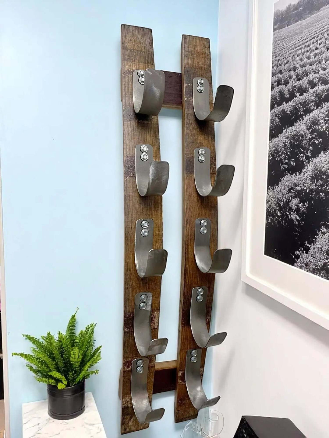 Reclaimed Wine Barrel Stave Wall Mount Wine Rack