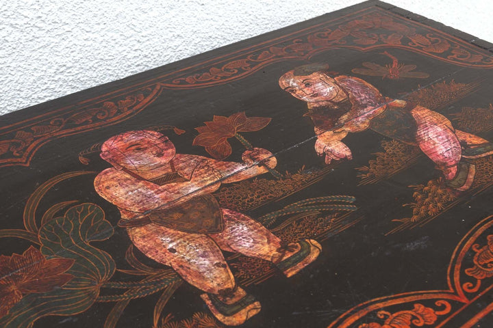 Antique Chinese Painted Lacquer Cabinet