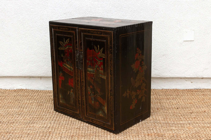 Antique Chinese Painted Lacquer Cabinet