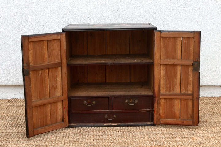 Antique Chinese Painted Lacquer Cabinet