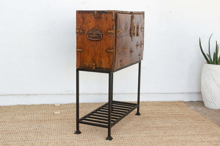 18th Century Spanish Antique Walnut Vargueño on Stand