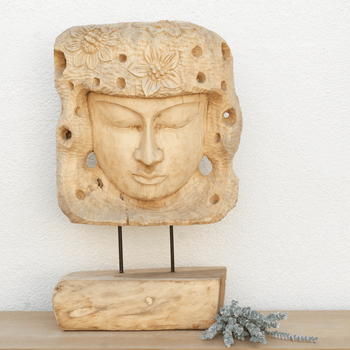 Antique Teak Buddha Sculpture from Madura