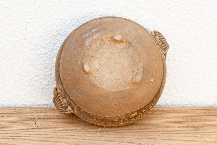 Early Chinese Terracotta Jar with Animal-Form Handles