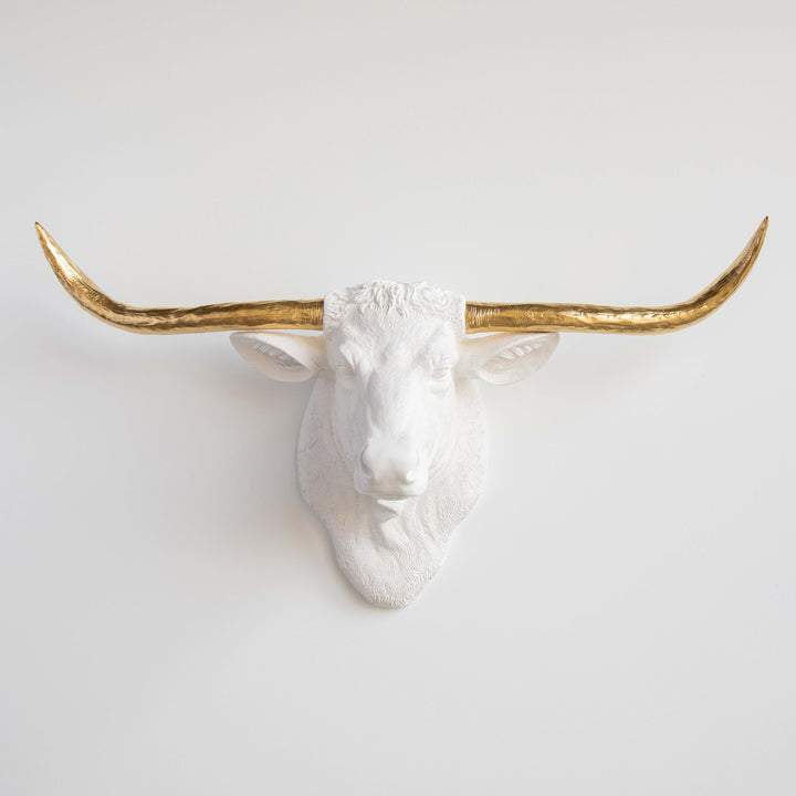 Handcrafted Faux Texas Longhorn Wall Sculpture