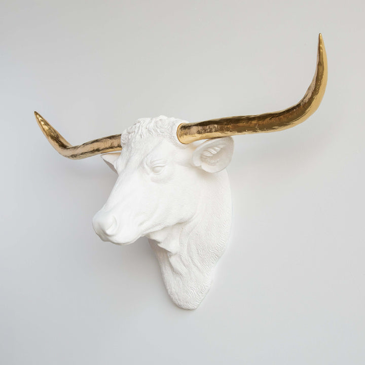Handcrafted Faux Texas Longhorn Wall Sculpture