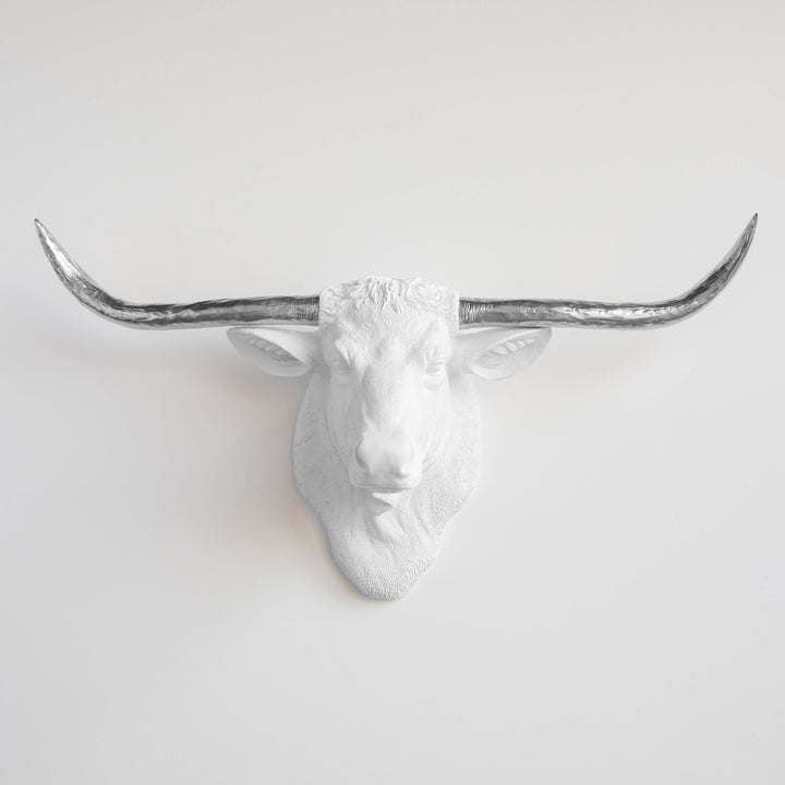 Handcrafted Faux Texas Longhorn Wall Sculpture