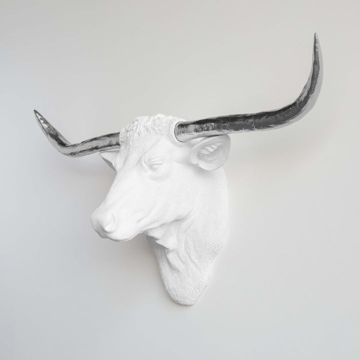 Handcrafted Faux Texas Longhorn Wall Sculpture