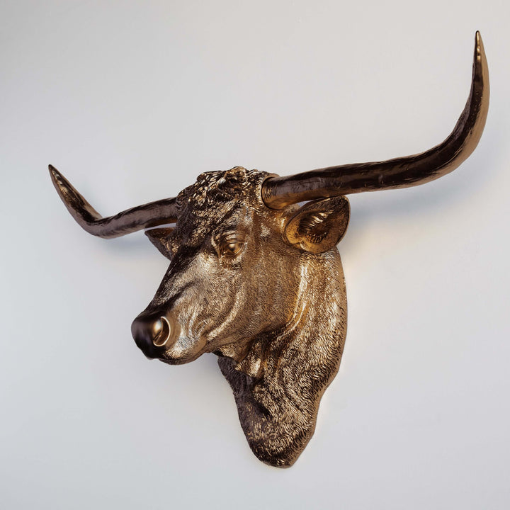 Handcrafted Faux Texas Longhorn Wall Sculpture