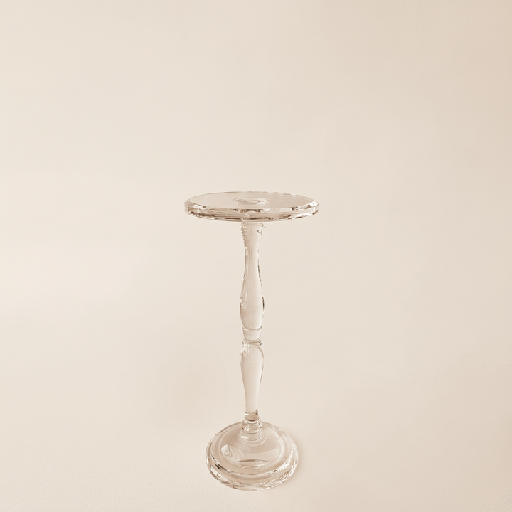 Sculptural Crystal Pedestal Table