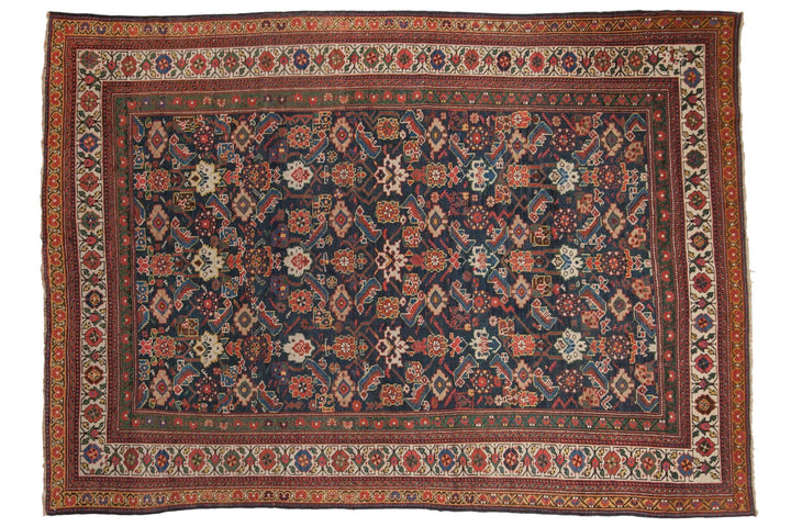 1910s Antique Persian Mahal Carpet with Herati Field Design