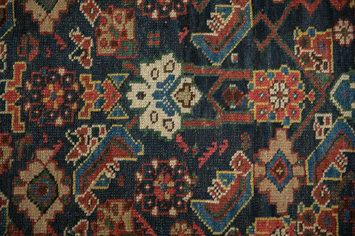 1910s Antique Persian Mahal Carpet with Herati Field Design