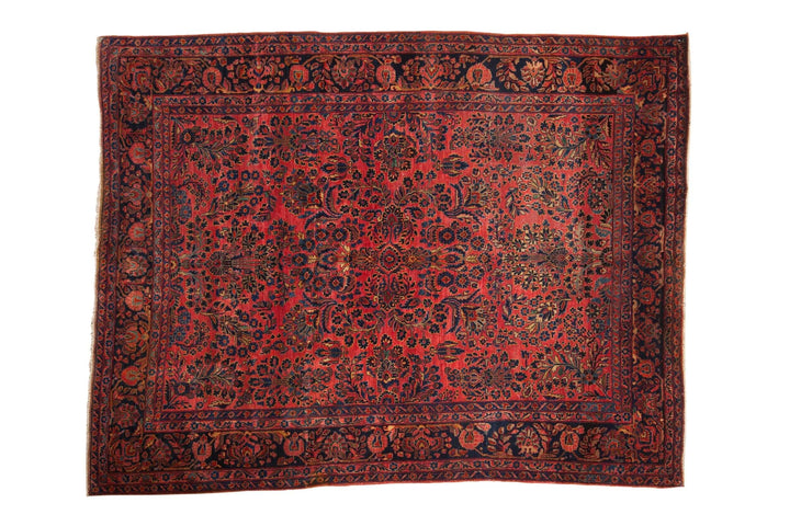 Hand-Knotted 1910s Persian Sarouk Rug