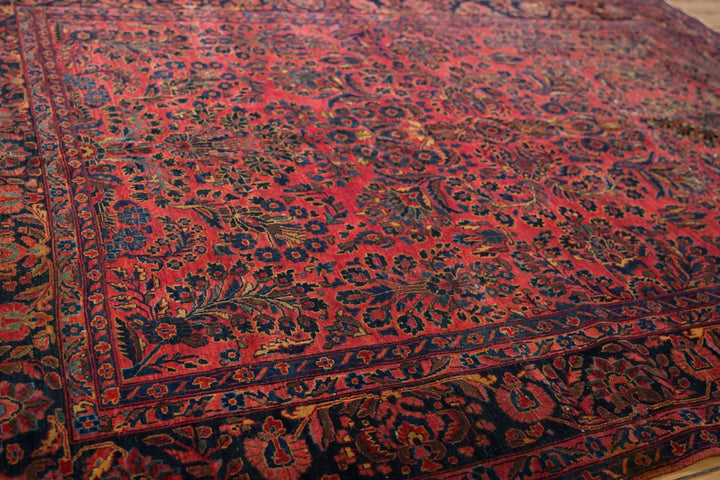 Hand-Knotted 1910s Persian Sarouk Rug