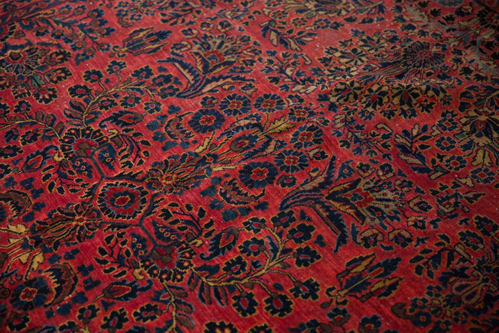 Hand-Knotted 1910s Persian Sarouk Rug