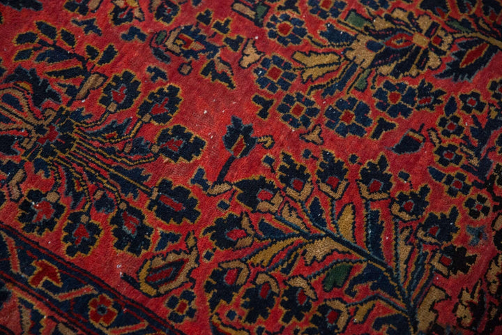 Hand-Knotted 1910s Persian Sarouk Rug