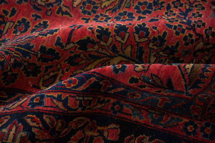 Hand-Knotted 1910s Persian Sarouk Rug