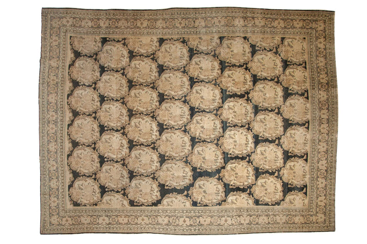 Antique Persian Tabriz Rug with European Rococo Floral Design