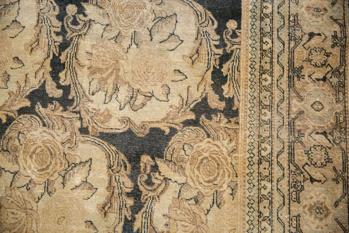 Antique Persian Tabriz Rug with European Rococo Floral Design