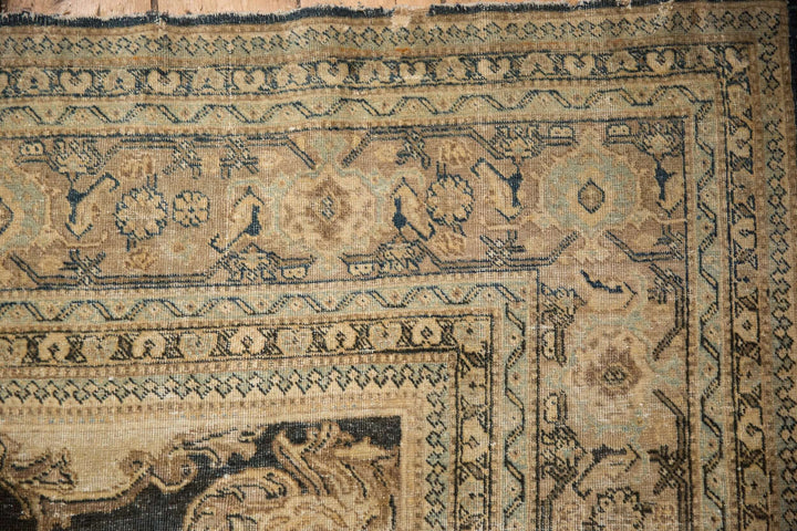 Antique Persian Tabriz Rug with European Rococo Floral Design