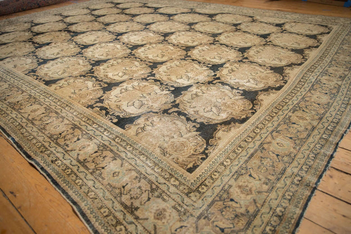 Antique Persian Tabriz Rug with European Rococo Floral Design