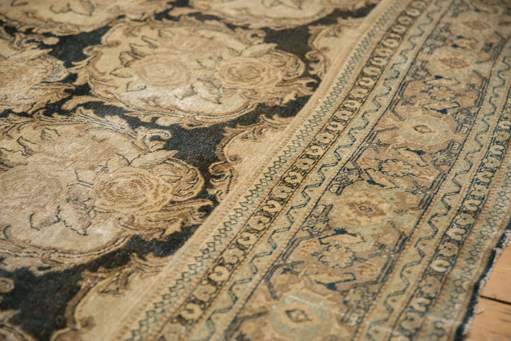 Antique Persian Tabriz Rug with European Rococo Floral Design