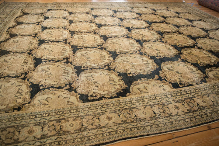 Antique Persian Tabriz Rug with European Rococo Floral Design