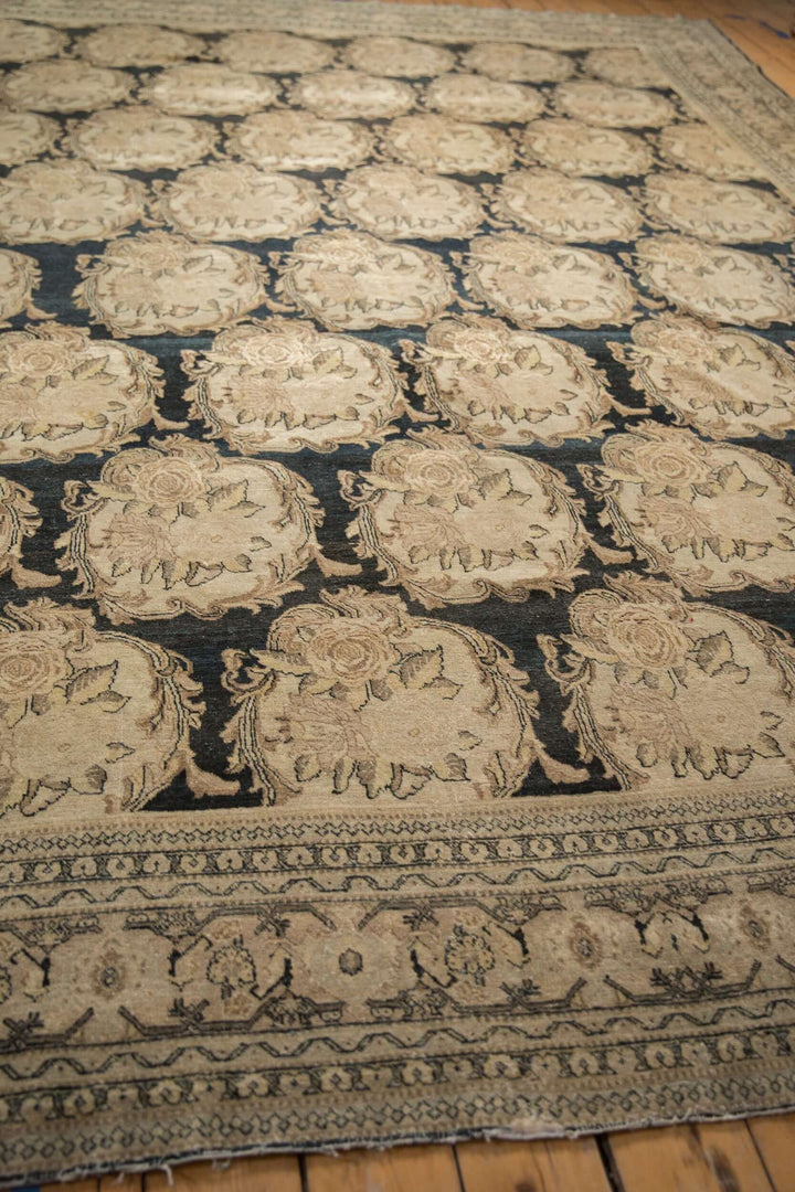 Antique Persian Tabriz Rug with European Rococo Floral Design
