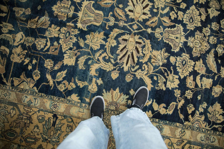 1940s Vintage Persian Lilihan Carpet with Tea Washed Finish