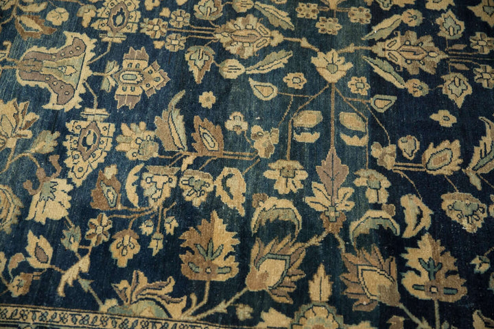1940s Vintage Persian Lilihan Carpet with Tea Washed Finish