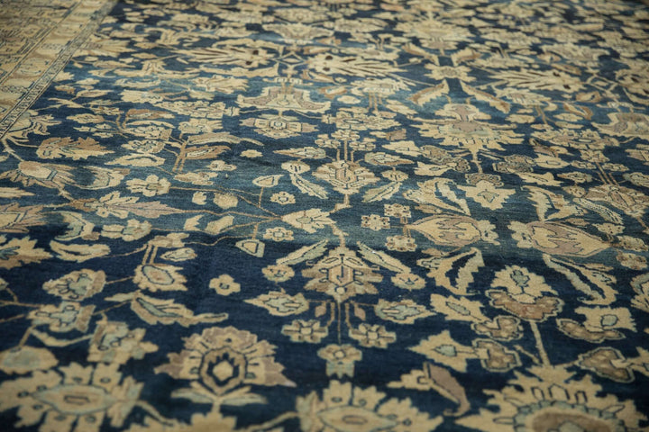 1940s Vintage Persian Lilihan Carpet with Tea Washed Finish
