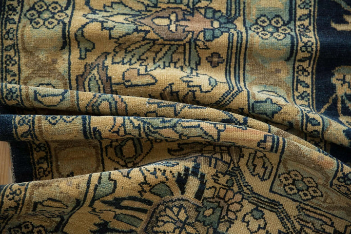 1940s Vintage Persian Lilihan Carpet with Tea Washed Finish
