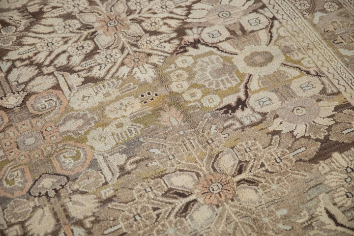 1950s Vintage Persian Bibikabad Carpet with Floral Trellis Design