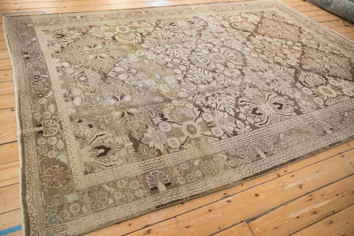1950s Vintage Persian Bibikabad Carpet with Floral Trellis Design
