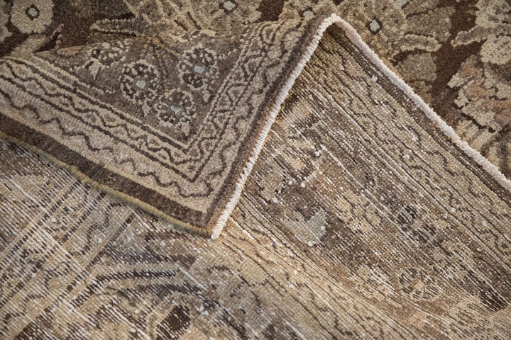 1950s Vintage Persian Bibikabad Carpet with Floral Trellis Design