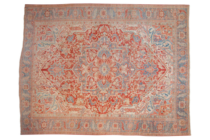 1940s Vintage Persian Heriz Carpet with Karaja Border