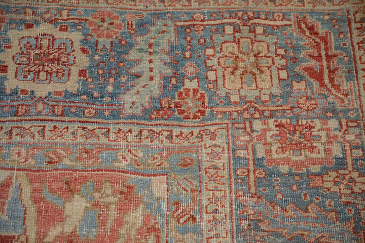 1940s Vintage Persian Heriz Carpet with Karaja Border