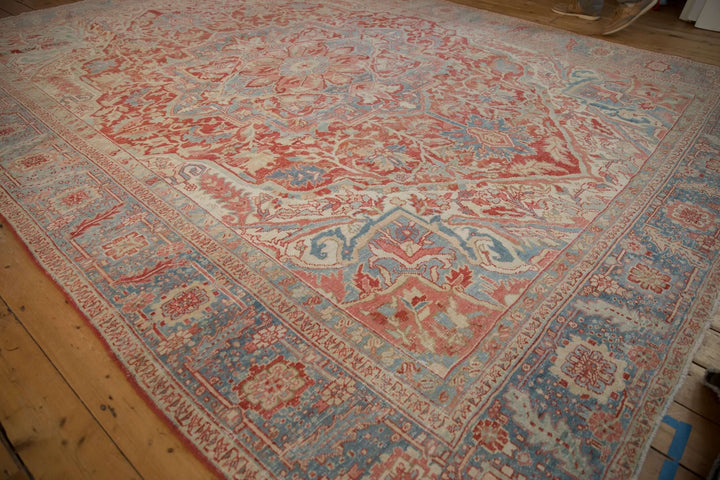 1940s Vintage Persian Heriz Carpet with Karaja Border